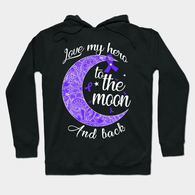 love esophageal cancer to the moon Hoodie by TeesCircle